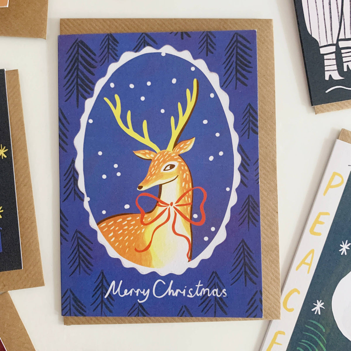 Wild Deer Christmas Card