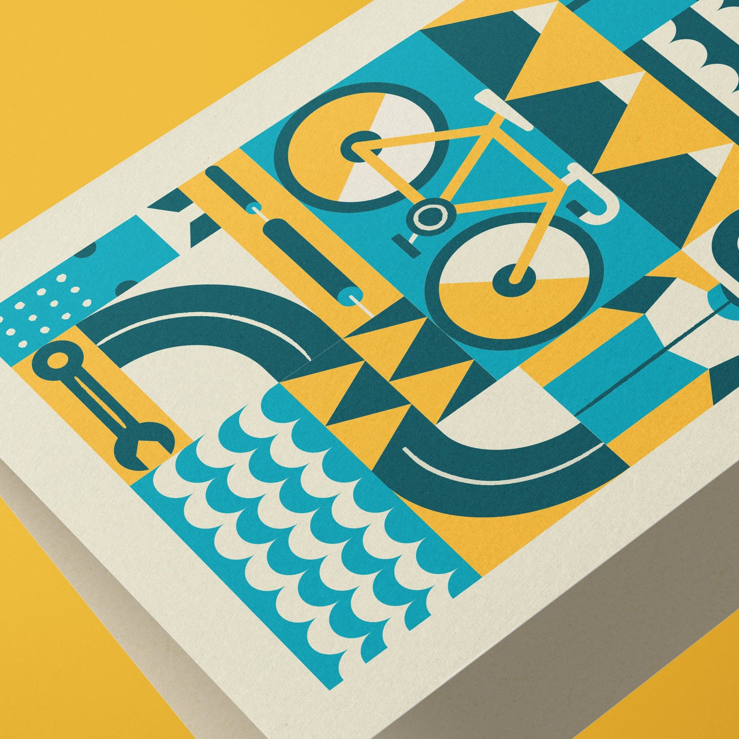 Cycling Sport Reusable Greeting Card