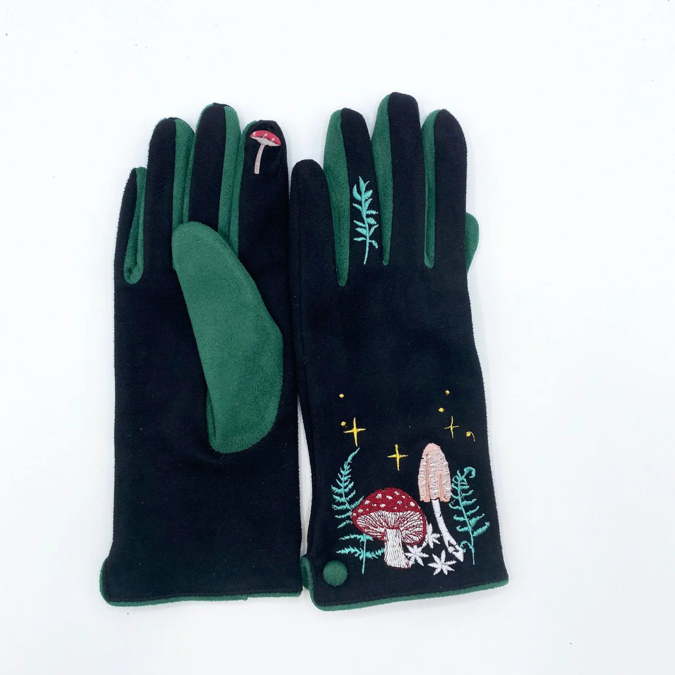 Toadstool Embroidered Screen Friendly Gloves
