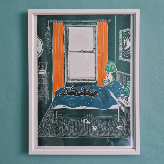Bed Thief - A3 Risograph Print
