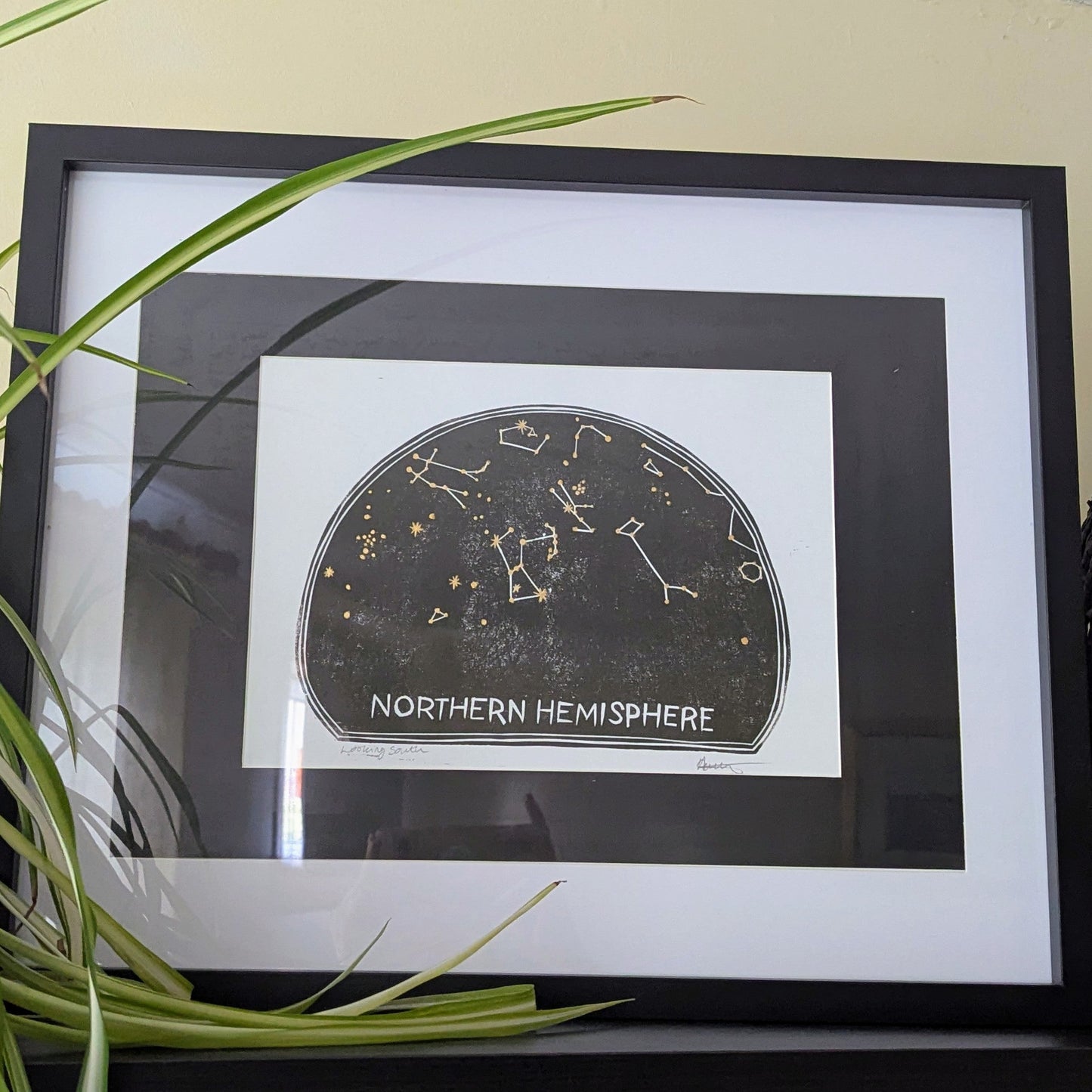 Northern Hemisphere - Looking South Linocut