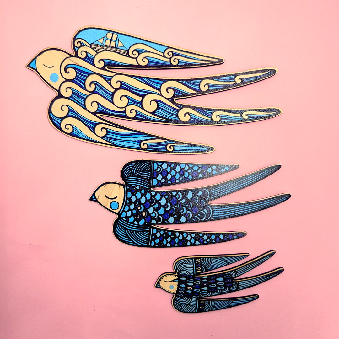 Flying Sea Birds Set