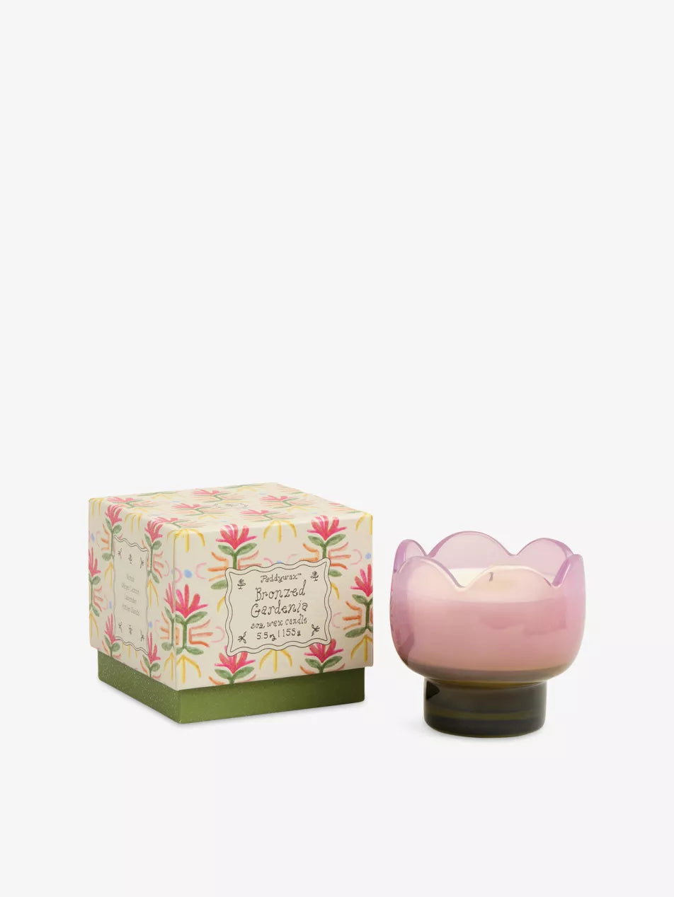 Tulip Glass Candle - Bronzed Gardenia Scent
