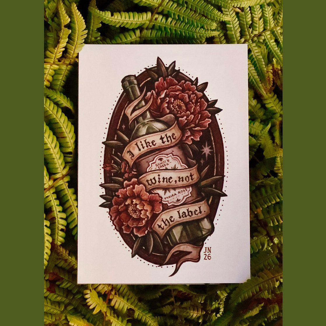 I Like The Wine Art Print by Juniper North